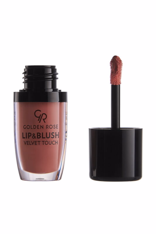 رژلب و رژگونه دوکاره شماره 02 لیپ اند بلاش LIP & BLUSH گلدن رز