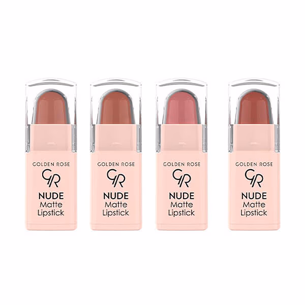 پک 4 عددی رژلب مینی نود لوک گلدن رز Golden Rose Mini Nude Matte Lipstick