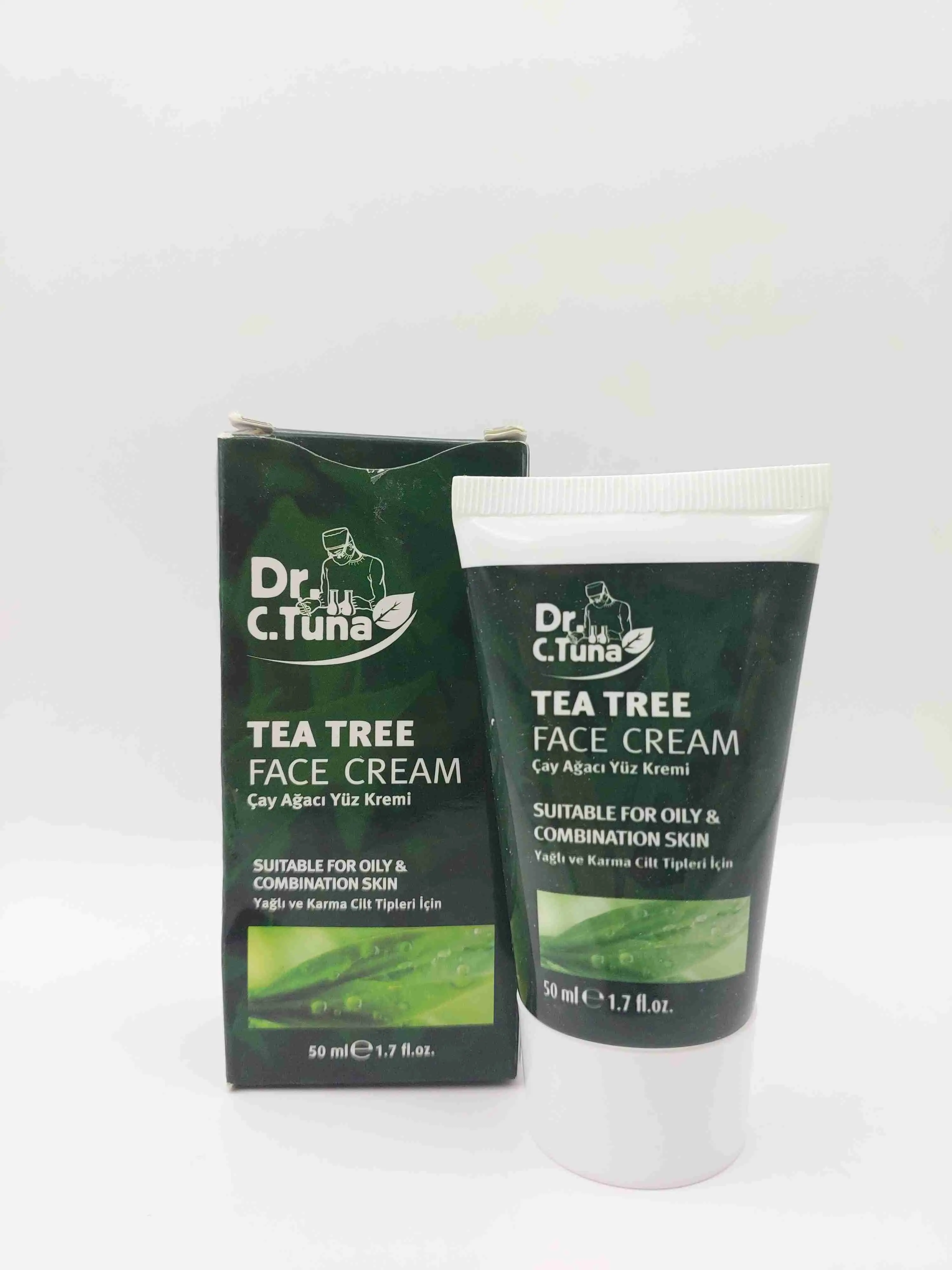 کرم آبرسان چای سبز ضد جوش دکتر سی تونا فارماسی (Dr. Tuna Tea Tree Face Cream)