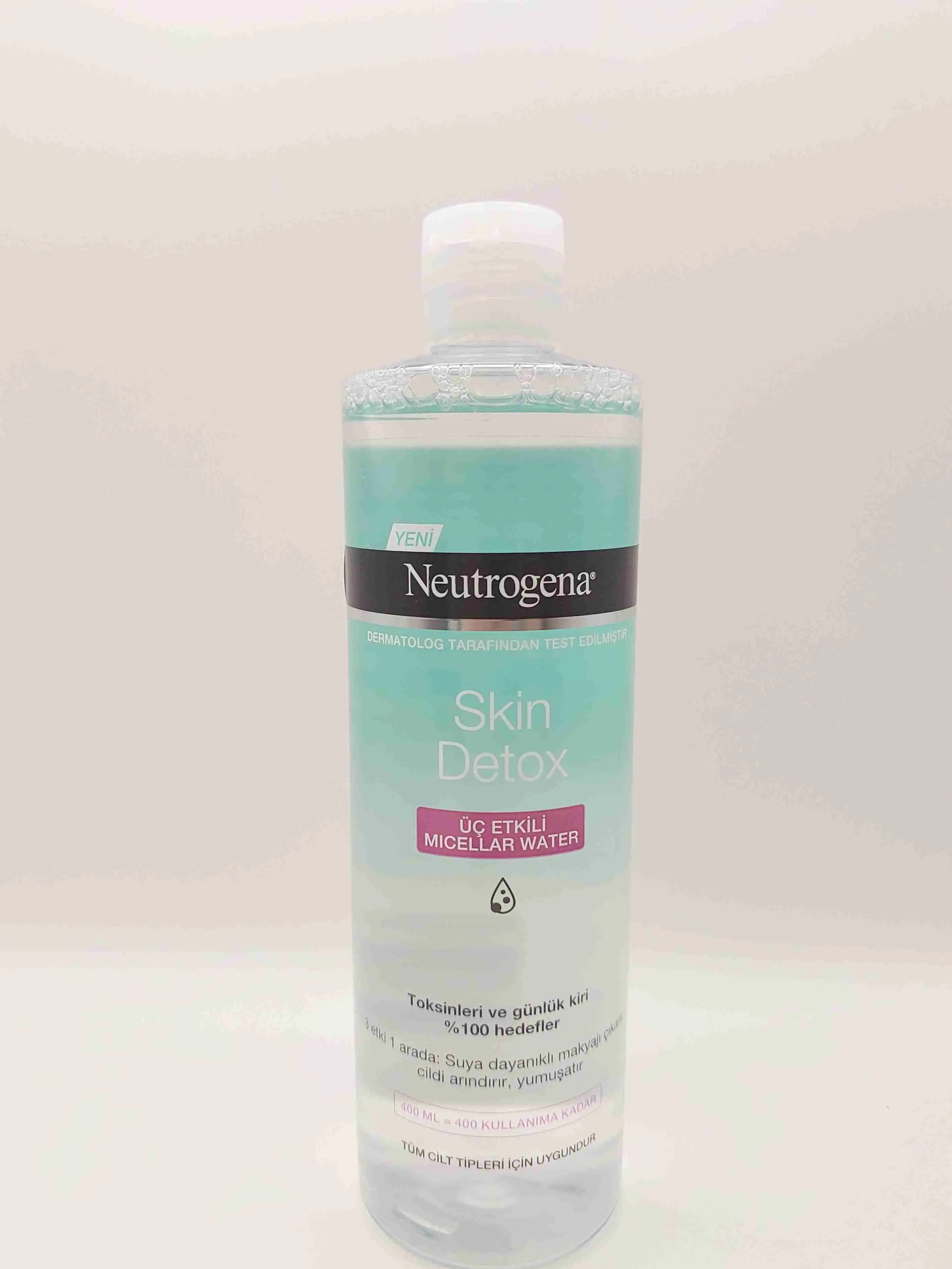 محلول میسلار واتر نوتروژینا مدل Skin Detox مناسب انواع پوست حجم 400 میلی لیتر