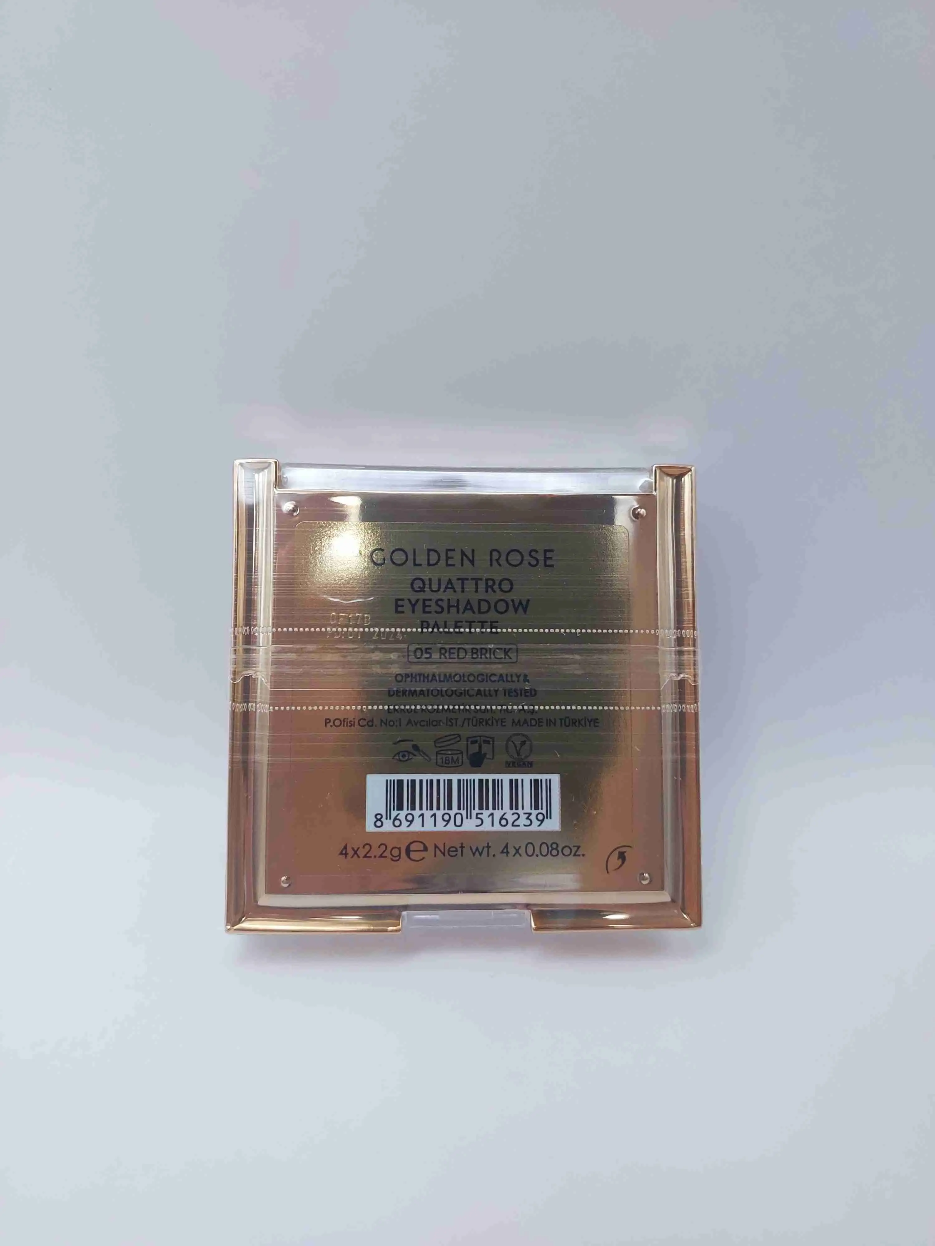 پالت سایه چشم چهار رنگ Quattro Eyeshadow شماره RED BRICK 05 گلدن رز ( GOLDEN ROSE )