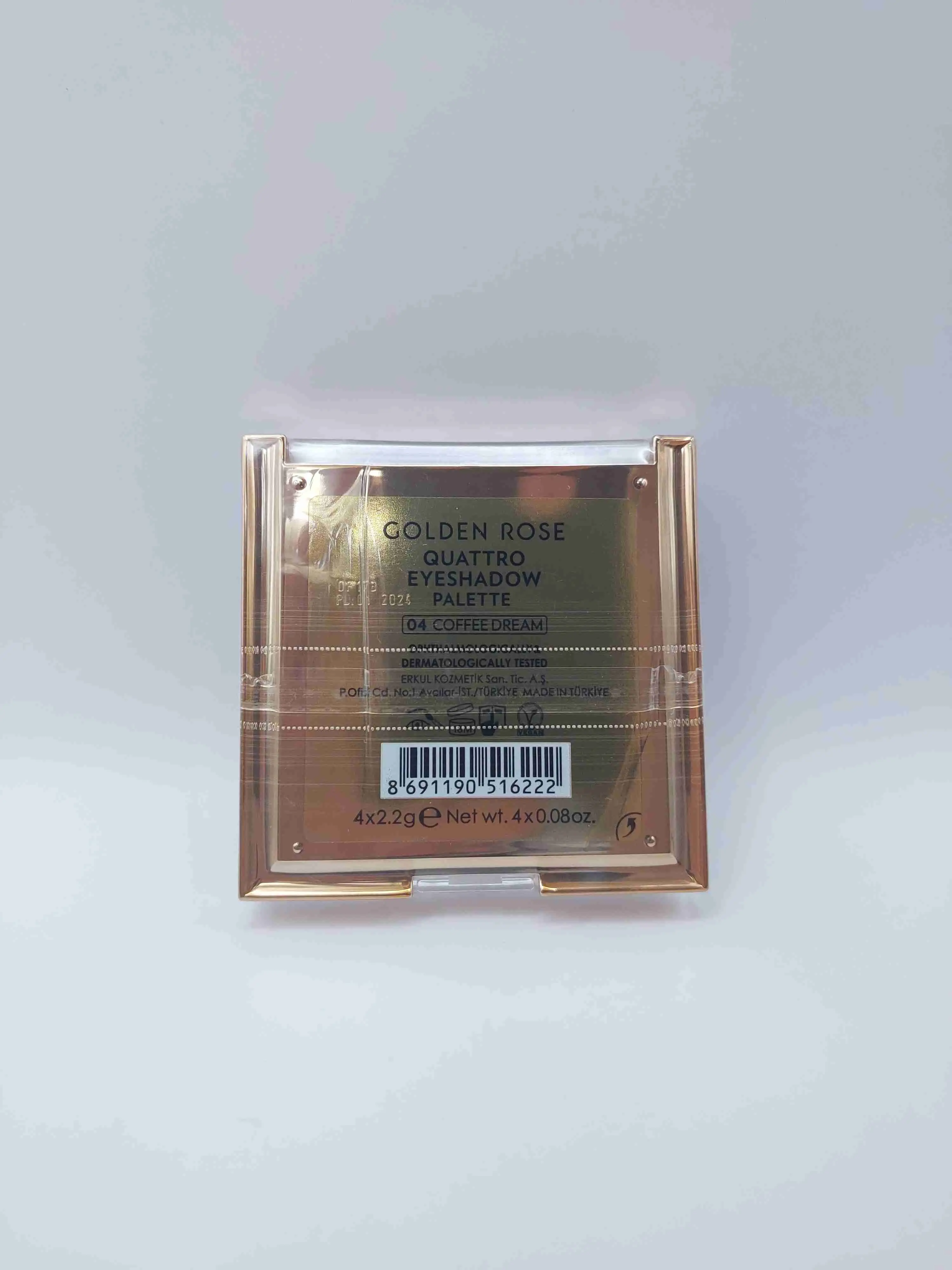 پالت سایه چشم چهار رنگ Quattro Eyeshadow شماره COFFEE DREAM 04 گلدن رز ( GOLDEN ROSE )