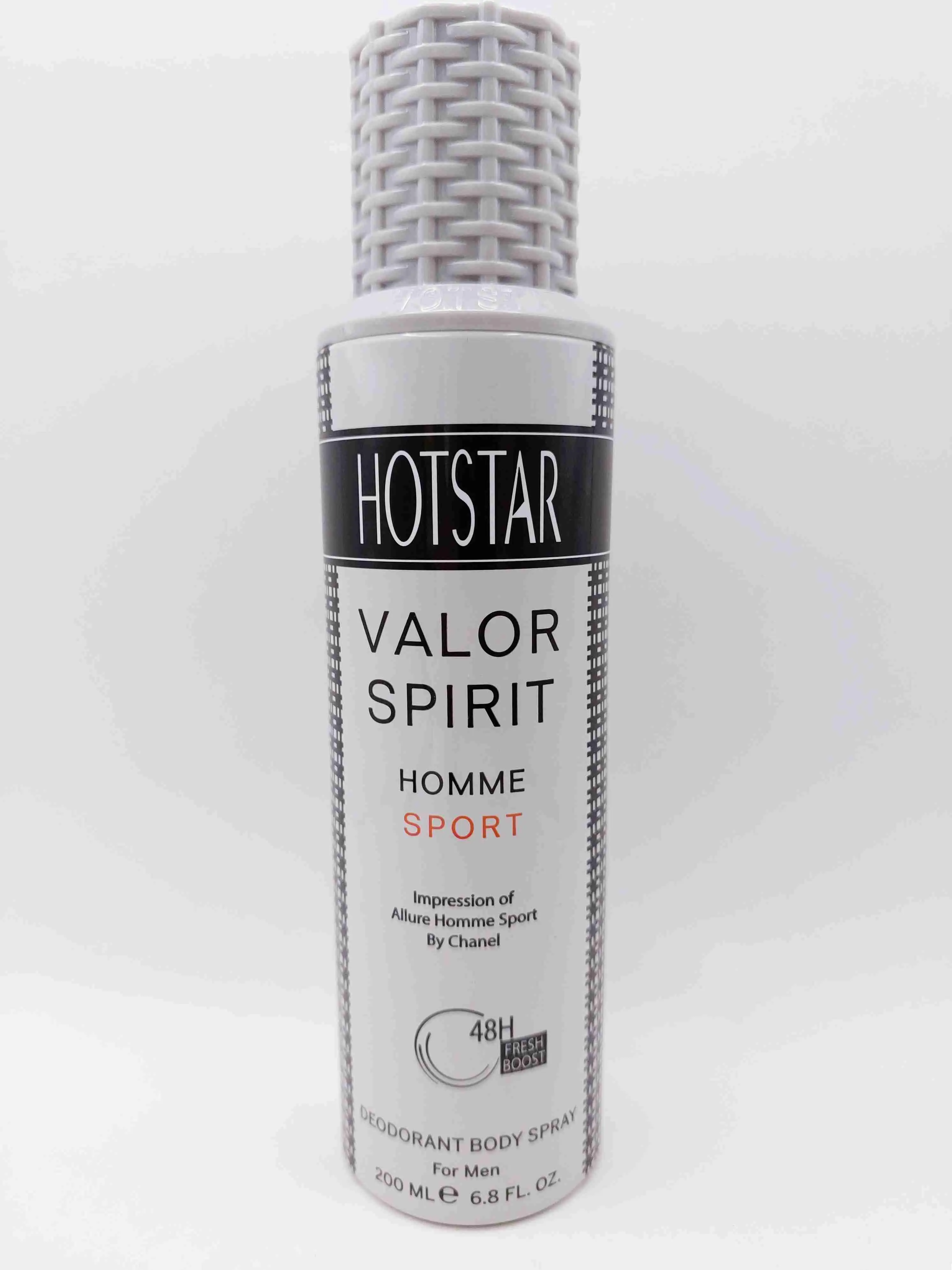 اسپری بدن مردانه هات استار Hotstar Valor Spirit Homme Sport رایحه عطر معروف Allure Homme Sport