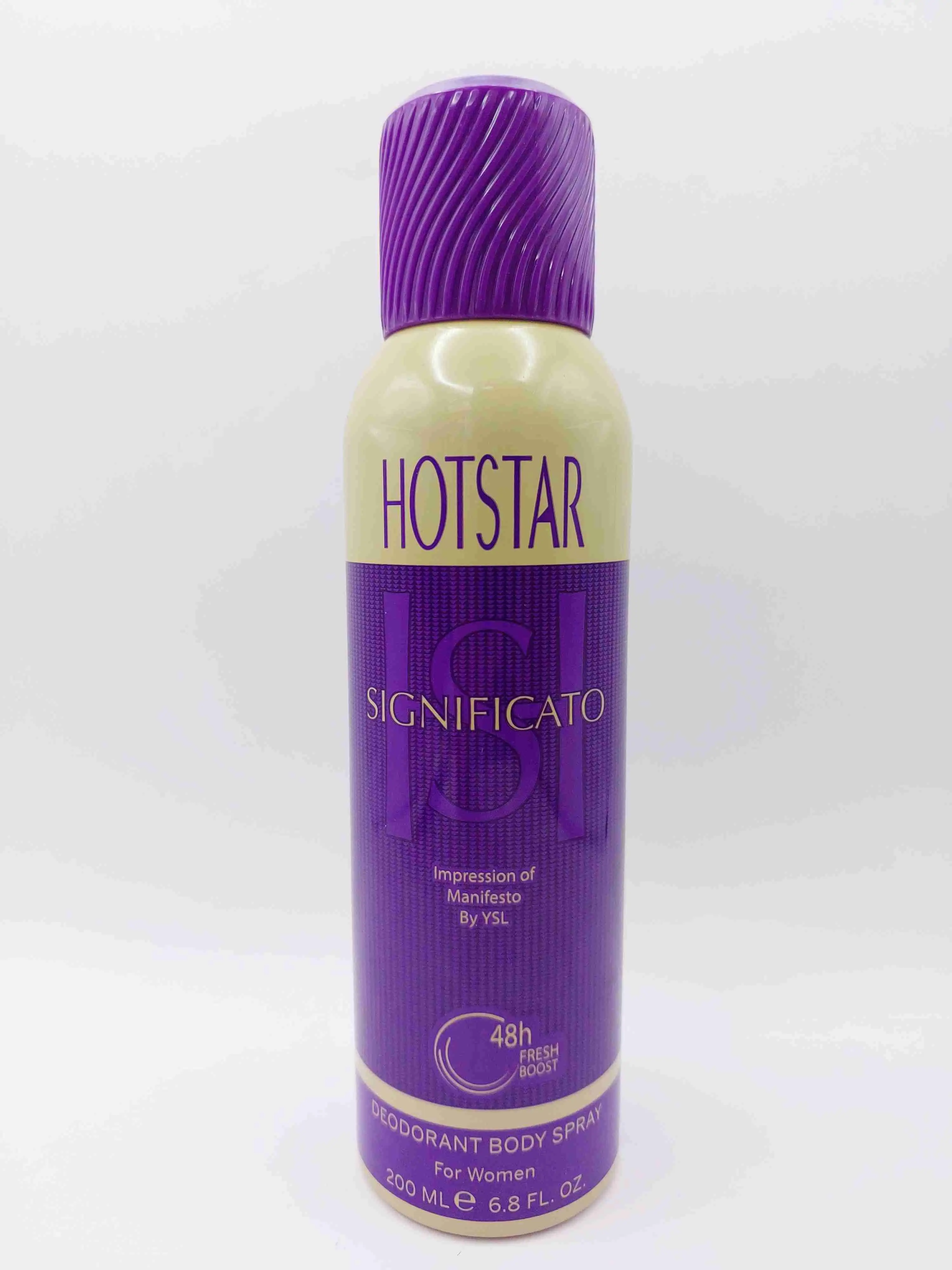 اسپری بدن زنانه هات استار Hotstar رایحه عطر معروف Manifesto برند YSL