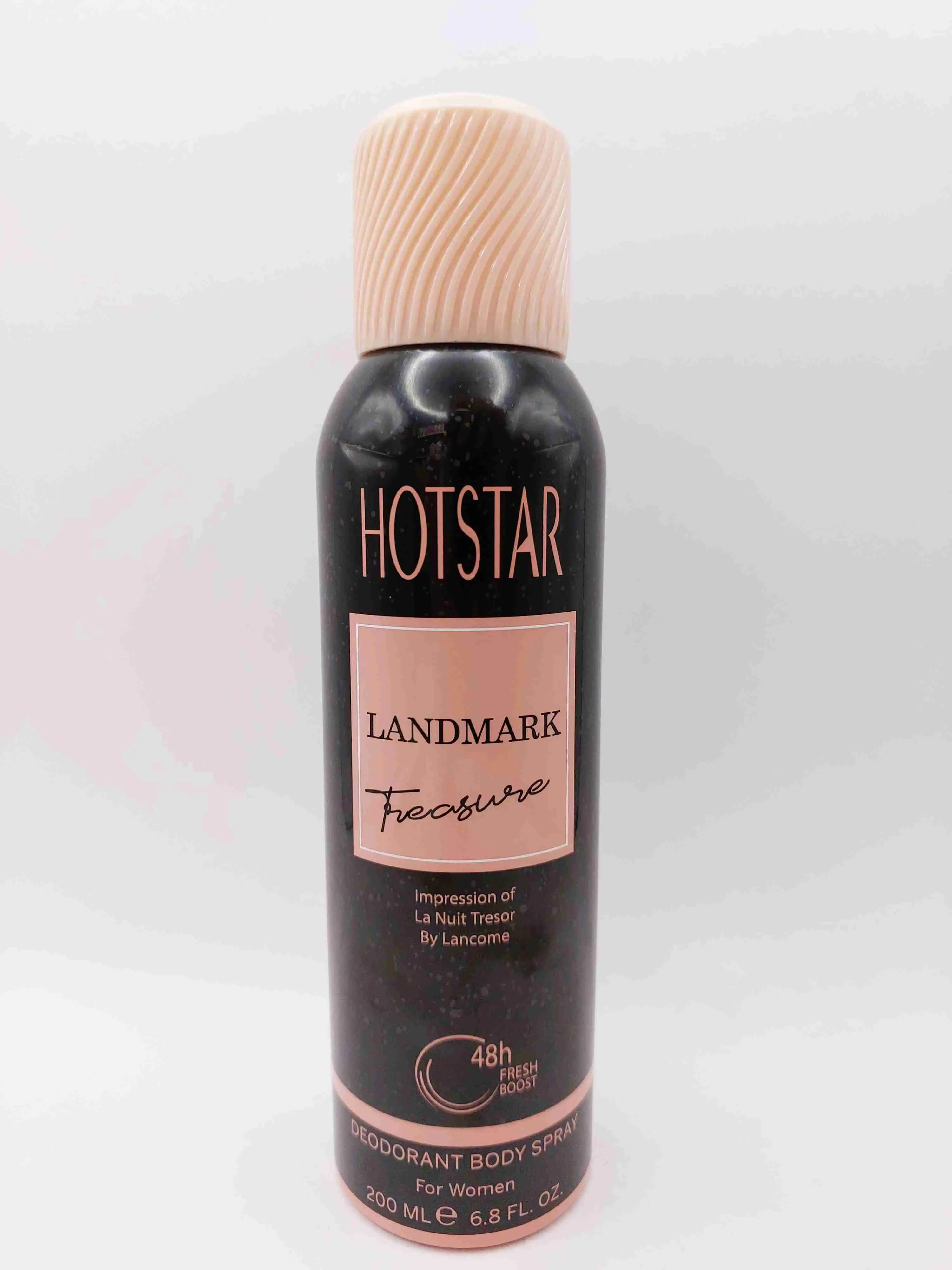 اسپری بدن زنانه Hotstar Landmark Treasure رایحه عطر La Nuit Tresor برند Lancome 