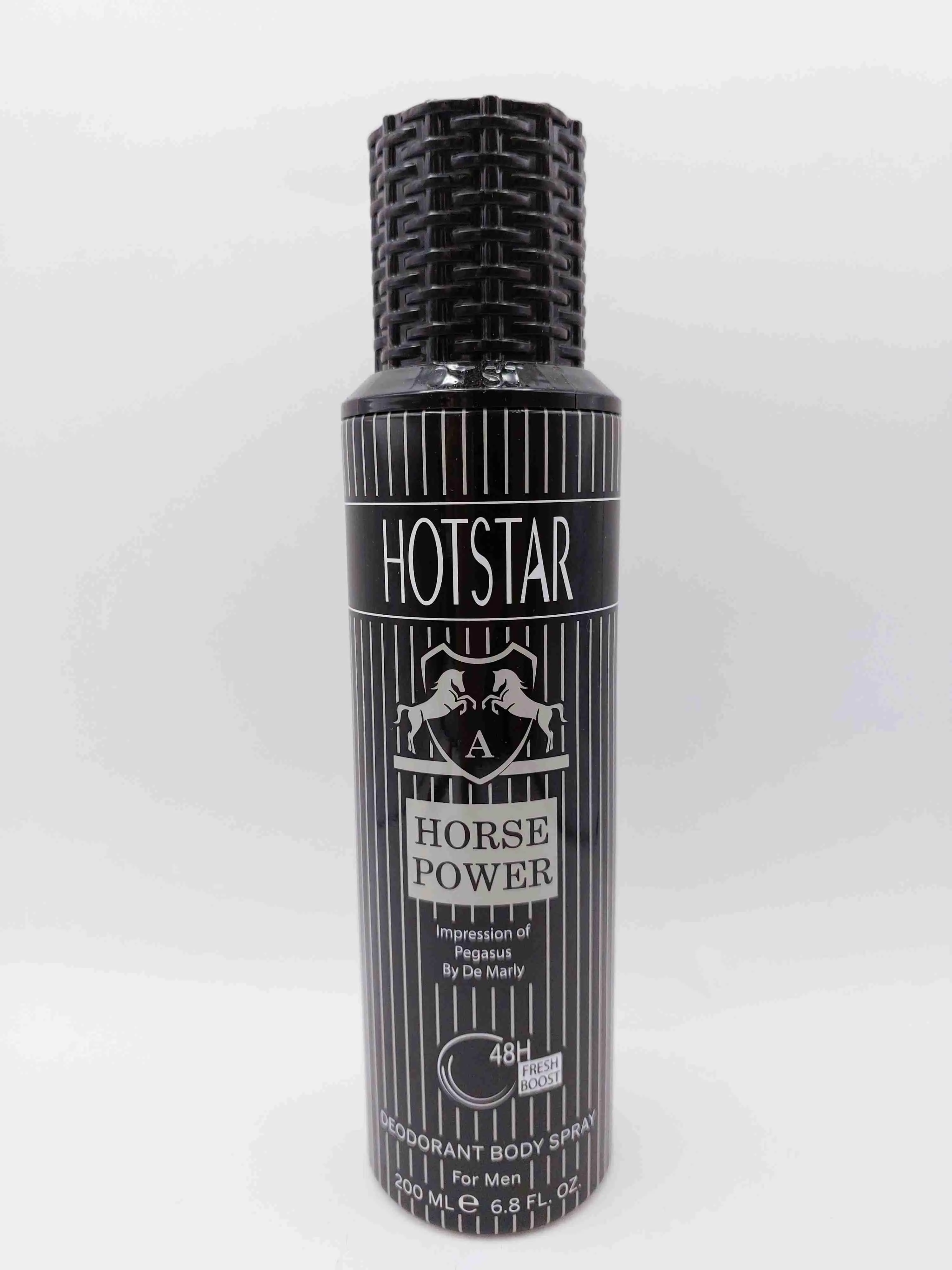 اسپری بدن مردانه Hotstar Horse Power رایحه عطر Pegasus برند De Marly 