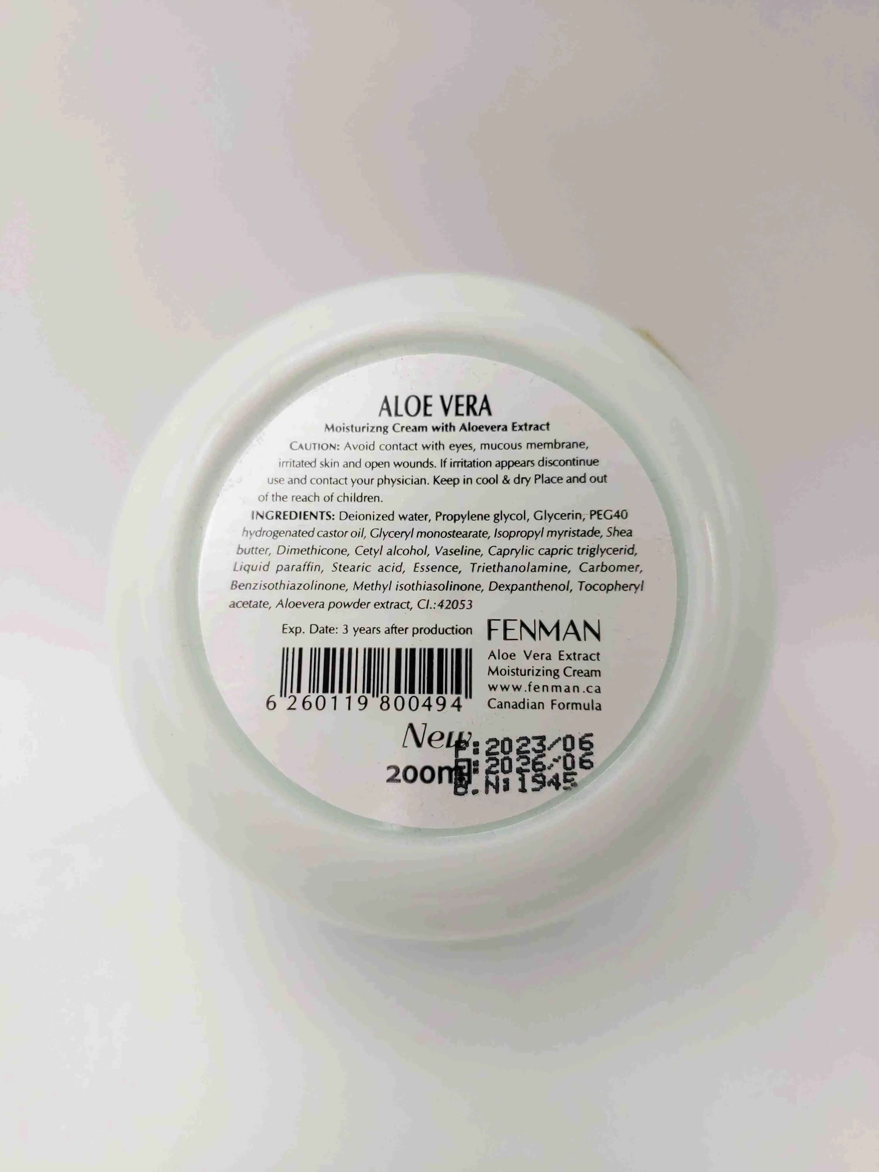 کرم مرطوب کننده فنمن آلوئه ورا (Fenman Aloe Vera) 