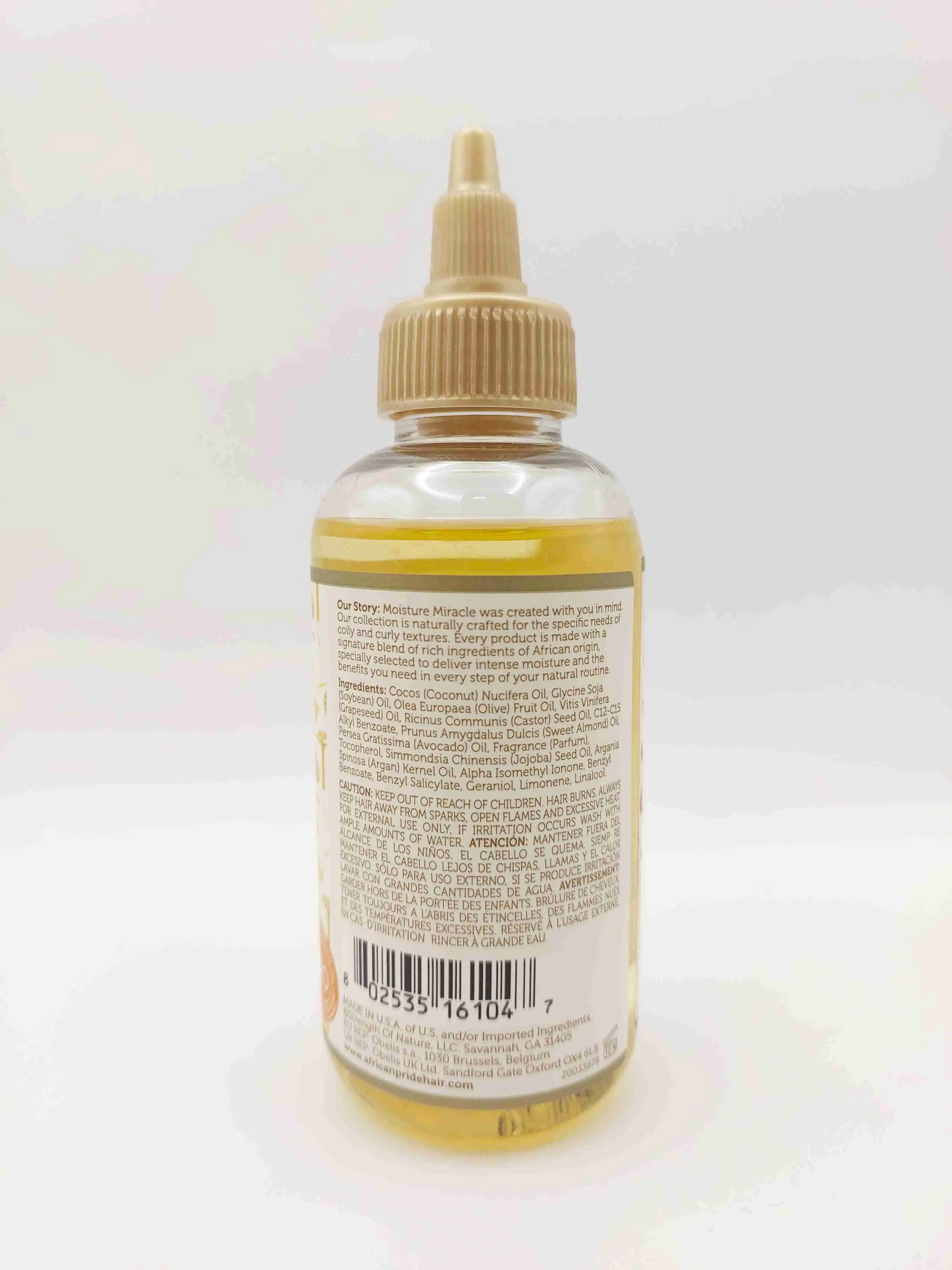 روغن معجزه رطوبت موهای فر و مجعد آفریکن پراید (African Pride Moisture Miracle)