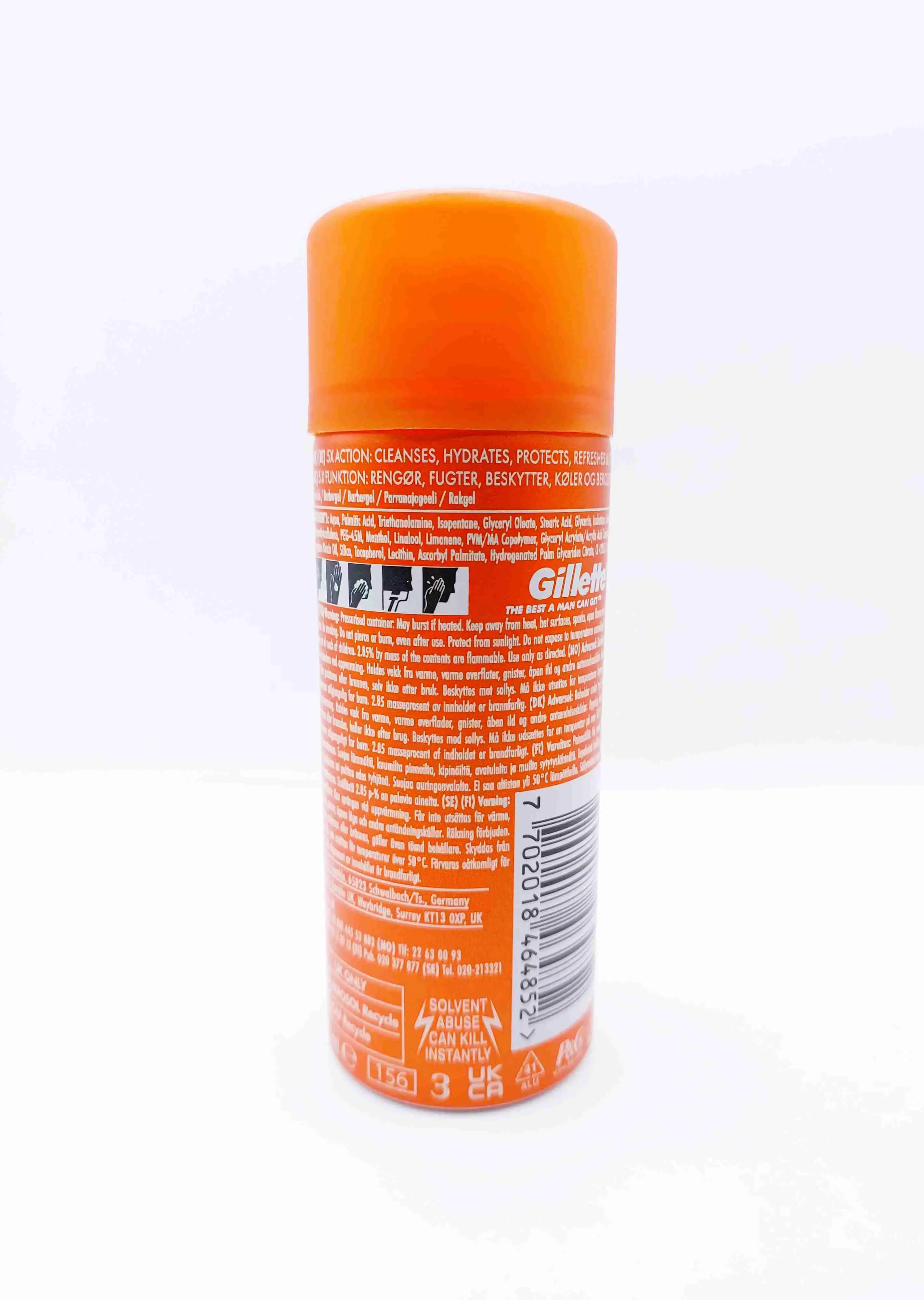 ژل اصلاح حساس گیلت فیوژن 5X اکشن 75 میلی لیتر با روغن بادام Gillette FUSION