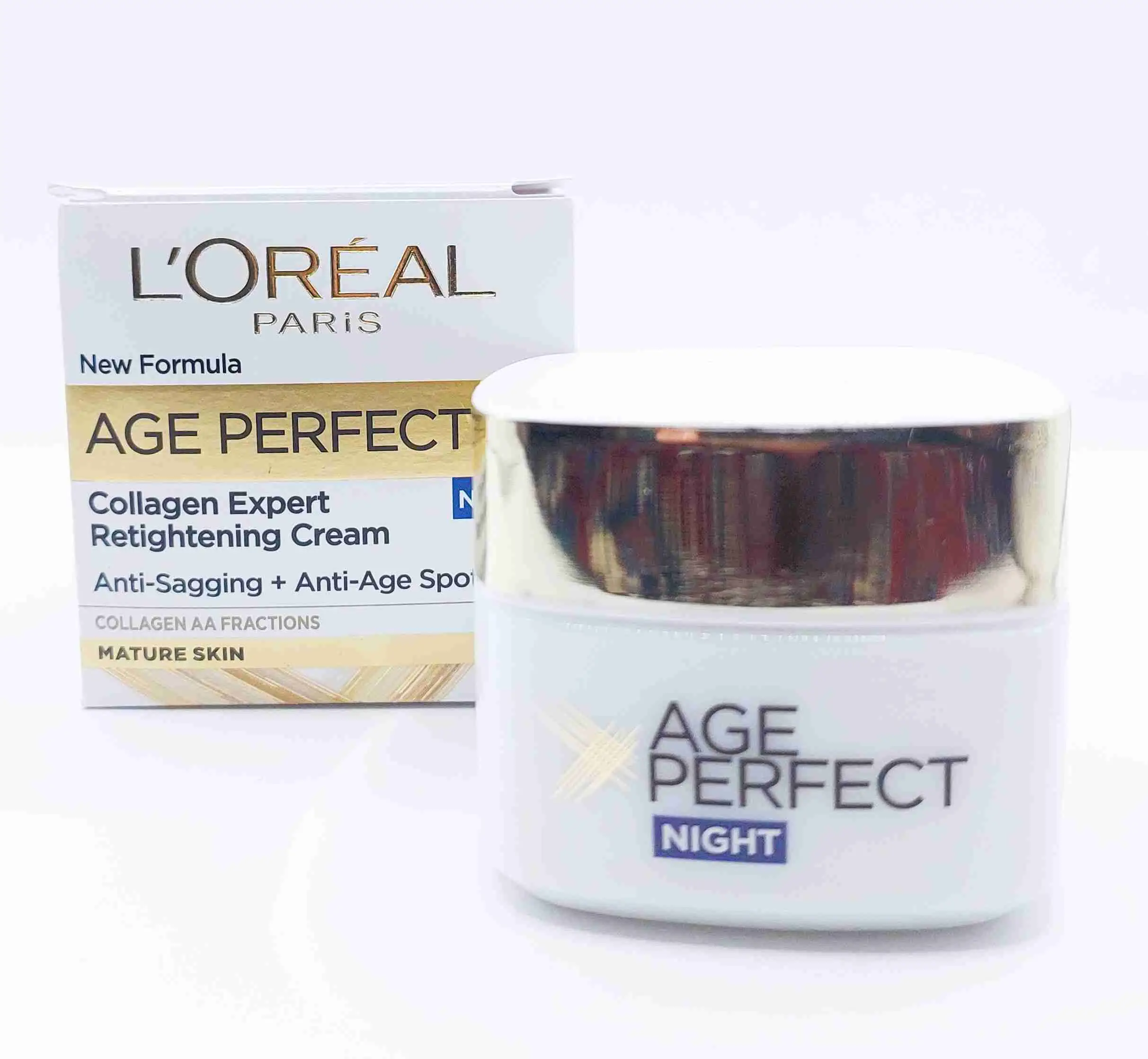 کرم شب لیفتینگ و ضد لک آج پرفکت حاوی کلاژن لورآل L'OREAL