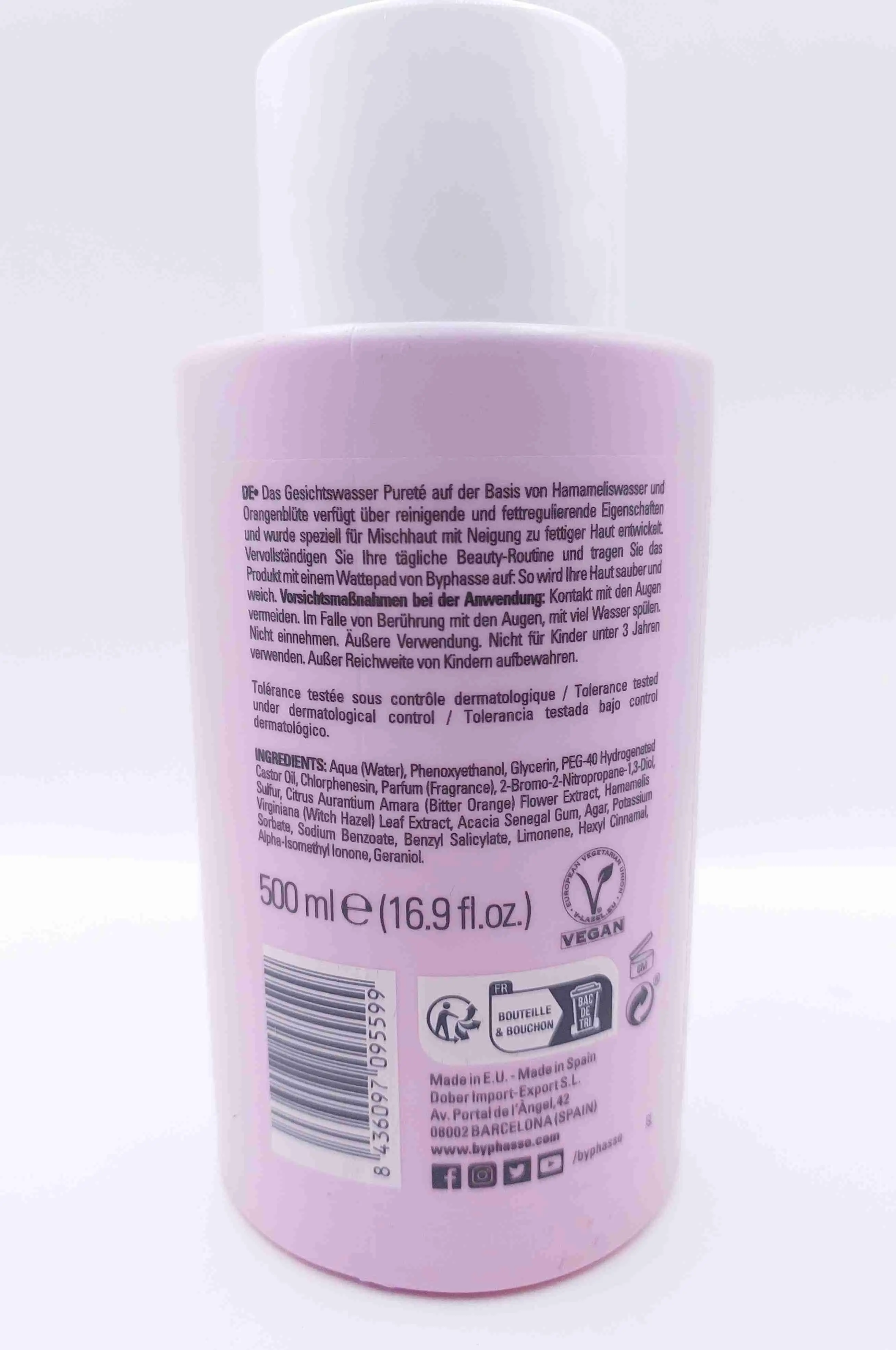 تونر پاک کننده پوست چرب بایفاس حاوی عصاره فندق و شکوفه پرتقال حجم 500 میل PURITY TONING LOTION OILY SKIN